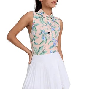 Bad Birdie Polo Shirt Women's XS Flora Fiesta Stretch Sleeveless Golf DSGL669