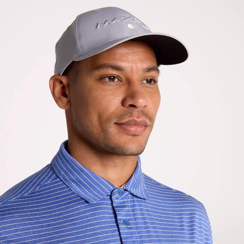 Maxfli Tech Golf Hat Men's Gray Embroidered Adjustable Curved Brim Cap DSGL801