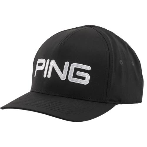 Ping Structured Golf Hat Men's Black White Moisture Wicking Performance DSGL796