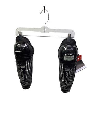 Used CCM TACKS 9550 Junior Shin Guards Black 10" 11347-S000266573