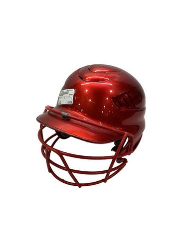 Used Rawlings 6 1/2 - 7 1/2 Batting Helmet w/Mask Red One Size 11347-S000266552