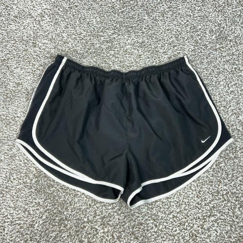 Nike Shorts Womens Plus 2X Black Dri-FIT Tempo Running Lined Athletic Gym Sport