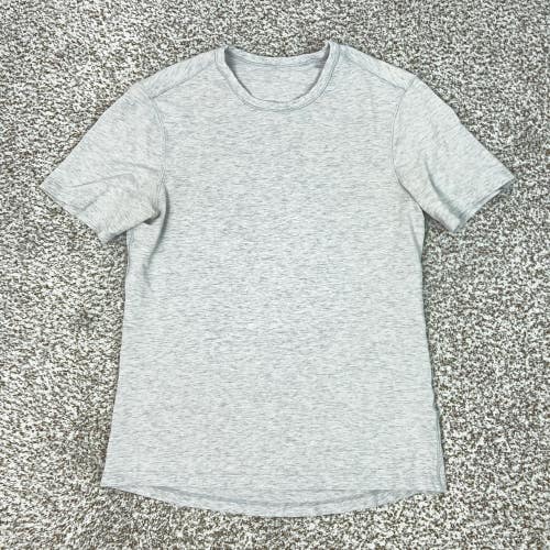 Lululemon Shirt Mens Small Gray Basic Short Sleeve Athletic Training Gym Tee T