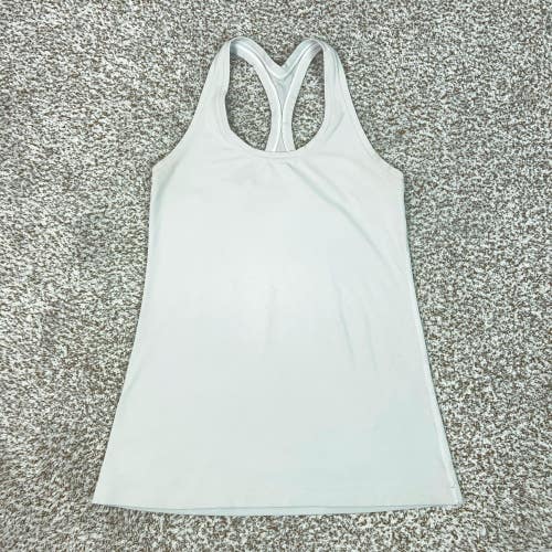 Lululemon Tank Top Womens Small White Cool Racerback Yoga Gym Workout Athletic