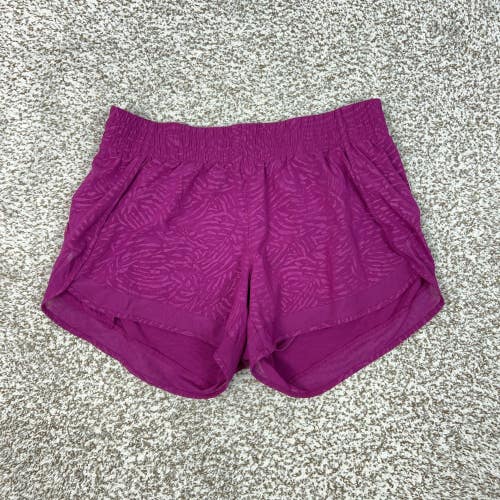 Athleta Shorts Womens Medium Pink Printed Run Short 4 Running Gym Workout Gym