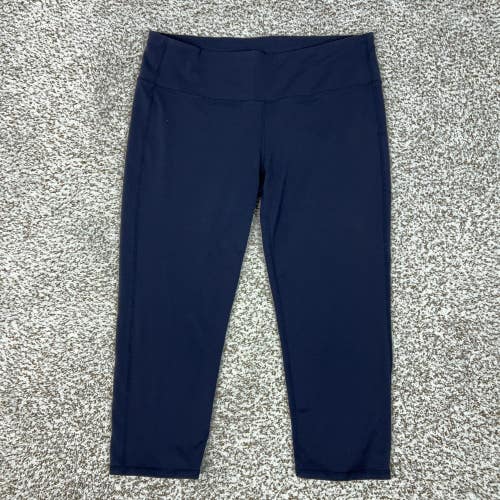 Athleta Pants Womens Large Blue Cropped Leggings High Rise Yoga Gym Running