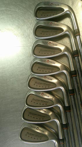 Used Taylormade SUPERSTEEL BURNER Mens Iron Set RH 3I-PW 11868-S000068490