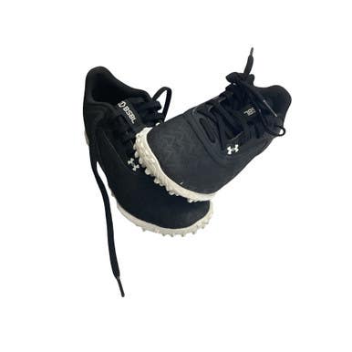 Used Under Armour TURF CLEATS BB/SB Cleats Black Junior 01.5 11760-S000090308
