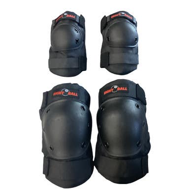 Used EIGHT BALL PROTECTION GEAR Skateboard Elbow Pads Black MD 11760-S000090278