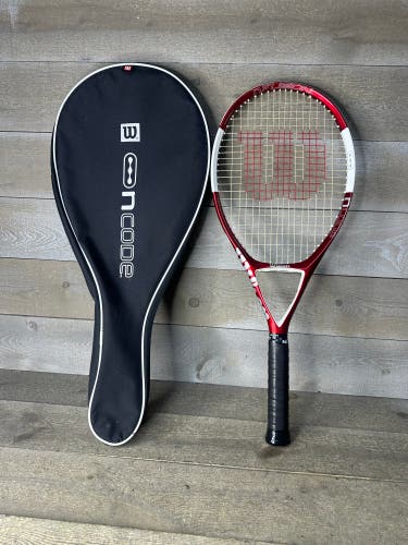Wilson N Code N Fusion Tennis Racquet Racket 4 5/8" 27.5" 110sq In With Cover
