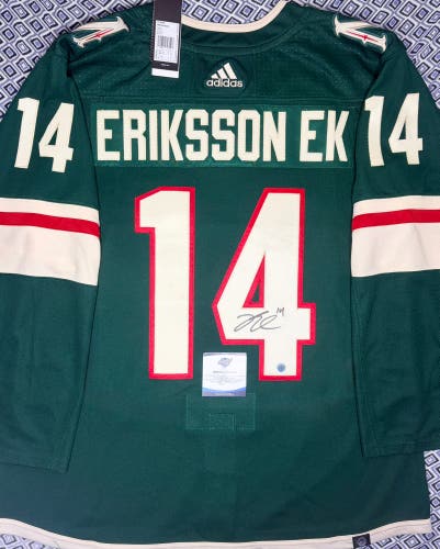 Joel Eriksson-Ek Minnesota Wild Adidas Autograph Home Jersey Size: 54 + A & COA