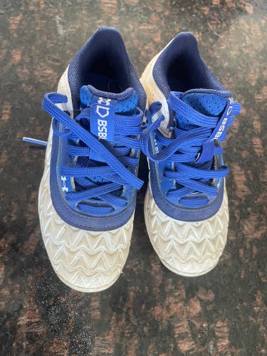 Blue Kid's 10K (Toddler) Youth Under Armour Leadoff low rm Low Top Molded Cleats (Used)