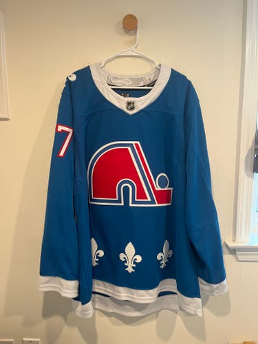 Casey Mittelstadt Avalanche "Nordiques Heritage" Premium Jersey - Size 60 (3XL) - RARE SIZE NWOT