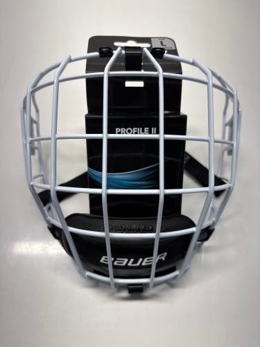 New!! Bauer Profile II Facemask Large White