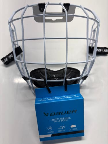 New!! Bauer Profile II Facemask S23 Medium White