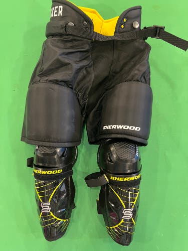 Sher-Wood Rekker Hockey Pants + Shin Pad Combo | Youth Medium + 9” Shins