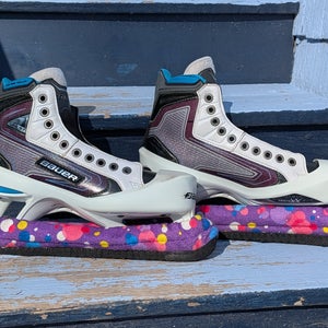2016 Bauer Reactor 9000 Hockey Goalie Skates Regular Width 8 (Used)