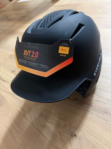 BRAND NEW!! Medium/Large Black EvoShield XVT 2.0 Batting Helmet (New)