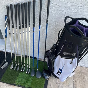 Junior US Kids Golf Tour Series 54" Left Hand Clubs set Junior 11 clubs with putter bag head covers
