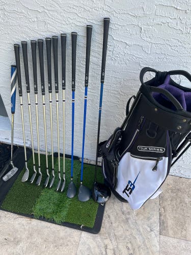 Junior US Kids Golf Tour Series 54" Left Hand Clubs set Junior 11 clubs with putter bag head covers