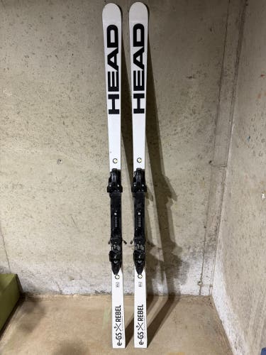 Men's 2023 HEAD WC Rebels e-GS FIS 193 cm Racing Skis With Bindings Max Din 20 (Used)