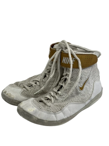 Used Nike INFLICT Wrestling Shoes White Youth 07.0 11692-S000148762