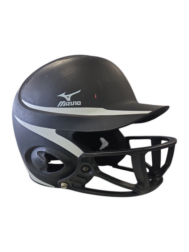 Used Mizuno STANDARD Batting Helmet w/Mask Black SM 11862-S000093610