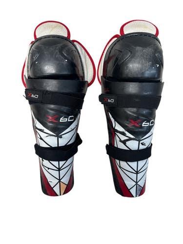 Used Bauer X60 Intermediate Shin Guards Black 12" 11835-S000206847