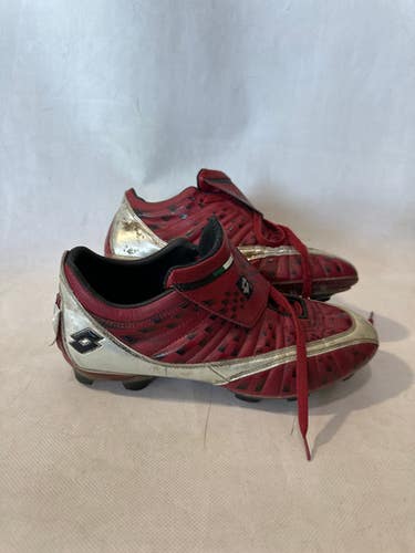 Lotto (Used) Size M 9.0 (W 10.0) Red Cleats