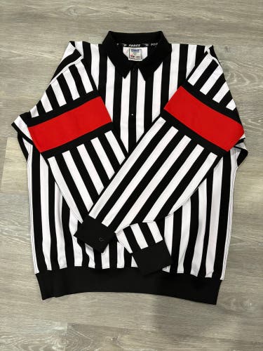 Force Officiating - Referee Jersey - Red Sewn in Arm Bands