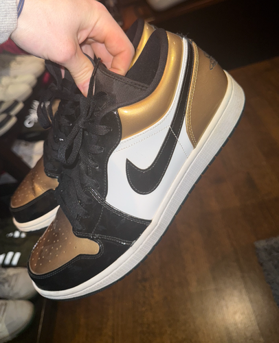 Gold Men's Size M 12.0 (W 13.0) Adult Air Jordan 1 Low Shoes (New)