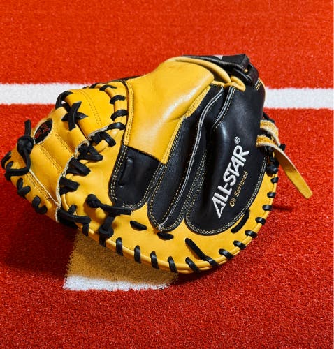All-Star CM3100SBT 33.5” Catcher’s Mitt Pro Series – Black/Tan – Excellent Shape