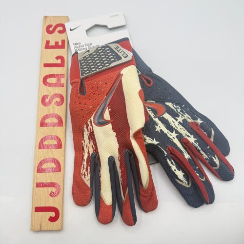 Nike Alpha Elite Baseball Batting Gloves MLB PE ISSUED 4th Of July HJ3150-192 Men’s Sz XL

New