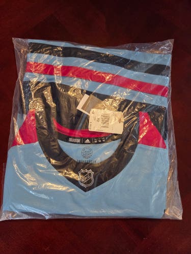 Winnipeg Jets adidas Anniversary Primegreen Jersey - Light Blue Size 52 NWT