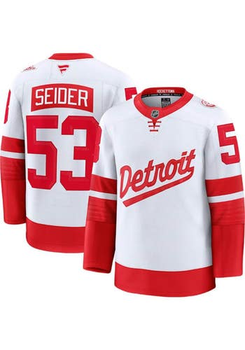 Detroit Red Wings 2025 Stadium Series Fanatics Premium Jersey- Seider Size 54