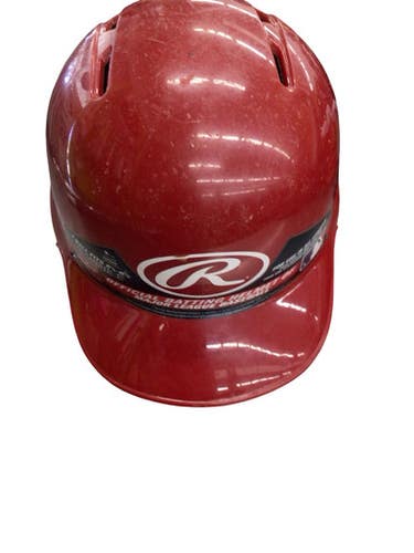 Used Rawlings BASEBALL HELMET Batting Helmet No Mask Red SM 11760-S000090354