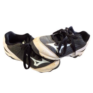 Used Mizuno BASEBALL CLEATS BB/SB Cleats Black Youth 13.0 11760-S000090343