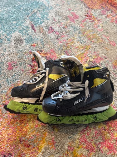2020 Bauer Supreme 3S Pro Hockey Goalie Skates Regular Width 9.5 (Used) with Bauer Orthotic Insoles