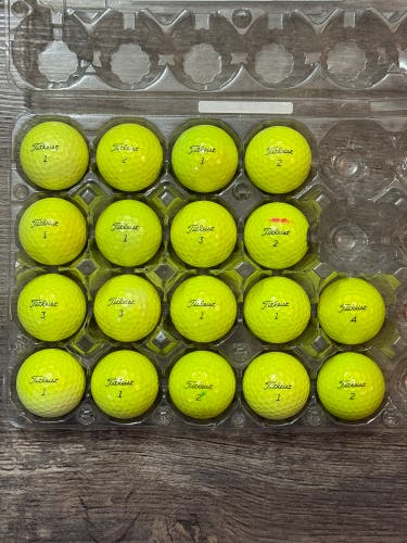 18 Titleist AVX Yellow Golf Balls - 5A/4A Condition