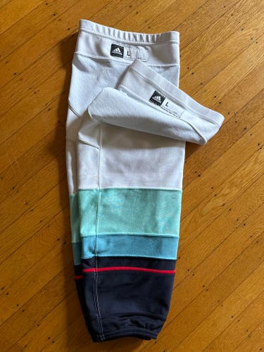 White Senior Large Adidas Socks Pro Stock (Used)