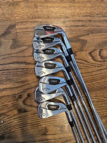 Men's 2022 Callaway Rogue ST Pro Right Handed Iron Set Stiff Flex Steel Shaft (Used)