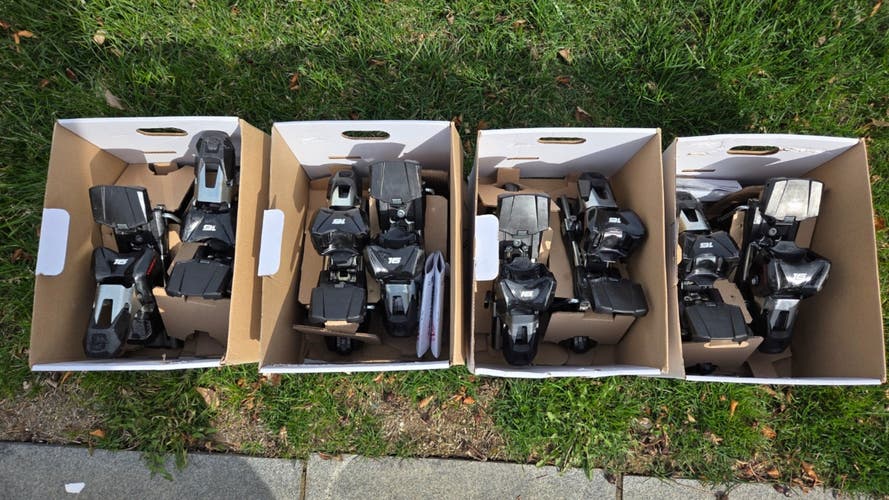 Four Pair of Stockli Racing WRT 16 Ski Bindings 75 mm Brake Width Max Din 16 (Used)