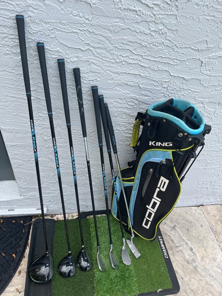 Cobra King Jr Right Handed Clubs 53-60 height Junior 7 clubs. 7 iron is Nike