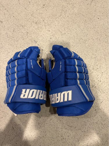 Blue Junior Warrior Alpha FR Pro Gloves 10" (Used)