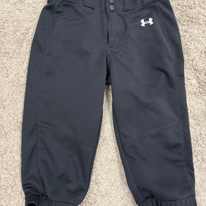 Black Kid's Medium Youth Under Armour Game Pants (Used)