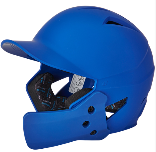 Champro HX Gamer Plus Baseball Batting Helmet w/jaw guard Royal Blue Size M (Like new)