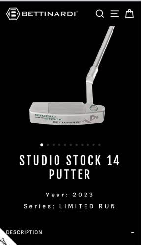 Bettinardi Putter (New). Studio Stock 14 - brand new/never used
