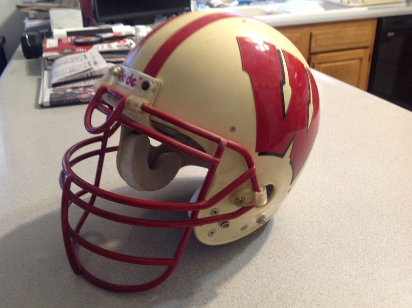 90's WD Riddell Wisconsin Badgers Barry Alvarez Signed Game Used Football Helmet | SidelineSwap | Buy and Sell on SidelineSwap 90's WD Riddell Wisconsin Badgers Barry Alvarez Signed Game Used Football Helmet | SidelineSwap | Buy and Sell on SidelineSwap