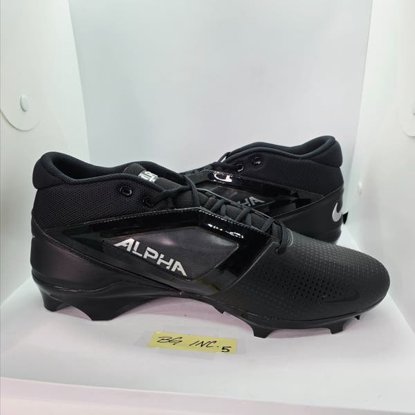 Nike Alpha Menace 4 Pro Black Metallic Silver Football Cleats Mens 16 FD7037-002 Nike Alpha Menace 4 Pro Football Cleats main image 3