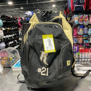 Used Demarini BLK/GOLD BAG BB/SB Player Backpack Black 11834-S000048816
